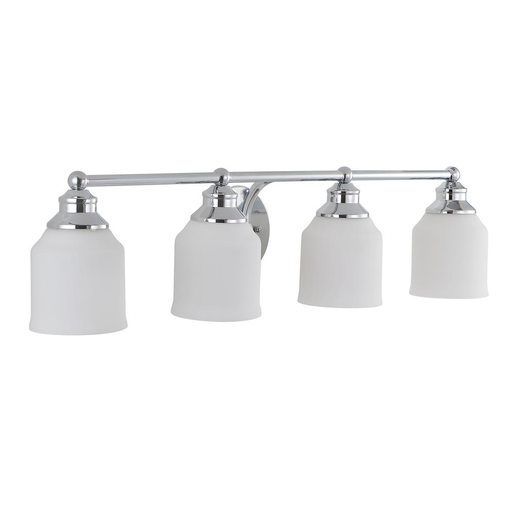 Lydia Iron/Frosted Glass Farmhouse Cottage LED Vanity Light. Picture 6