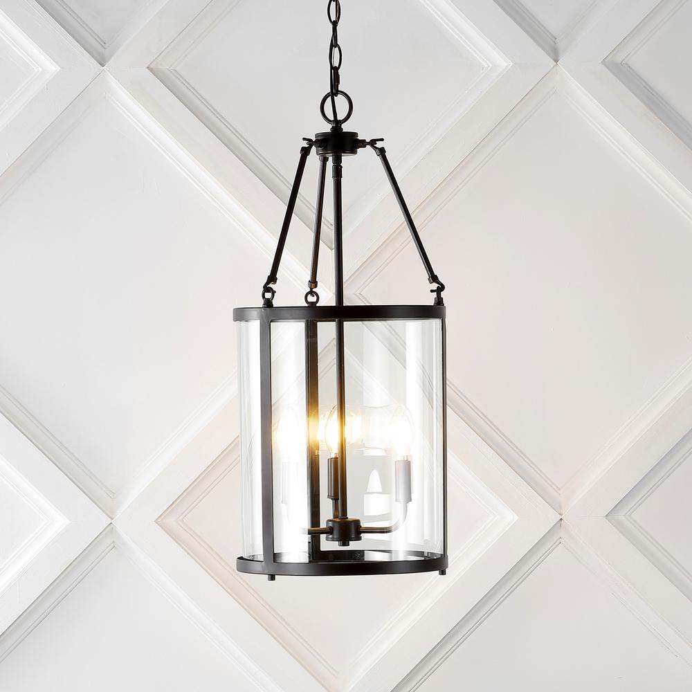 Kinsley Industrial Farmhouse Iron/Glass LED Pendant. Picture 8