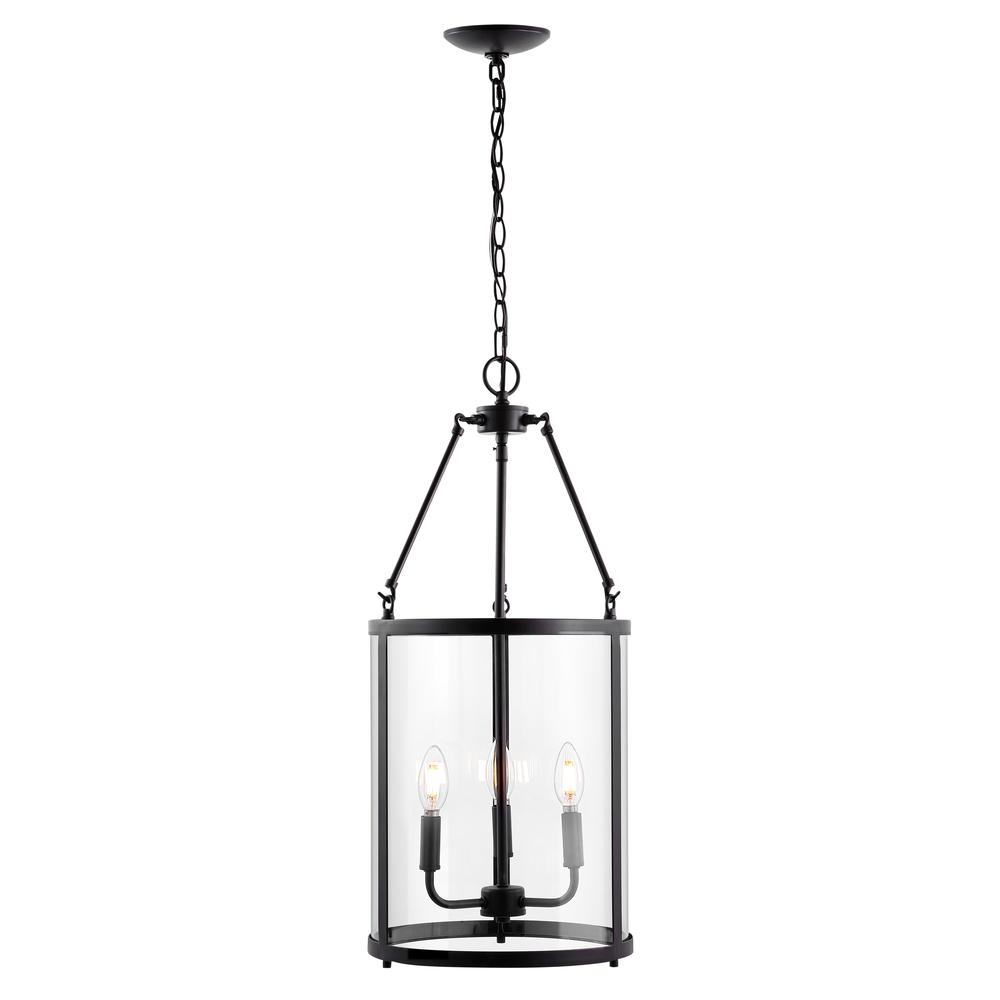 Kinsley Industrial Farmhouse Iron/Glass Led Pendant. Picture 7