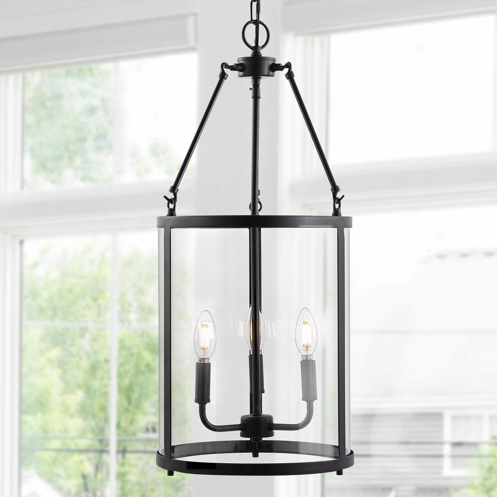 Kinsley Industrial Farmhouse Iron/Glass LED Pendant. Picture 9