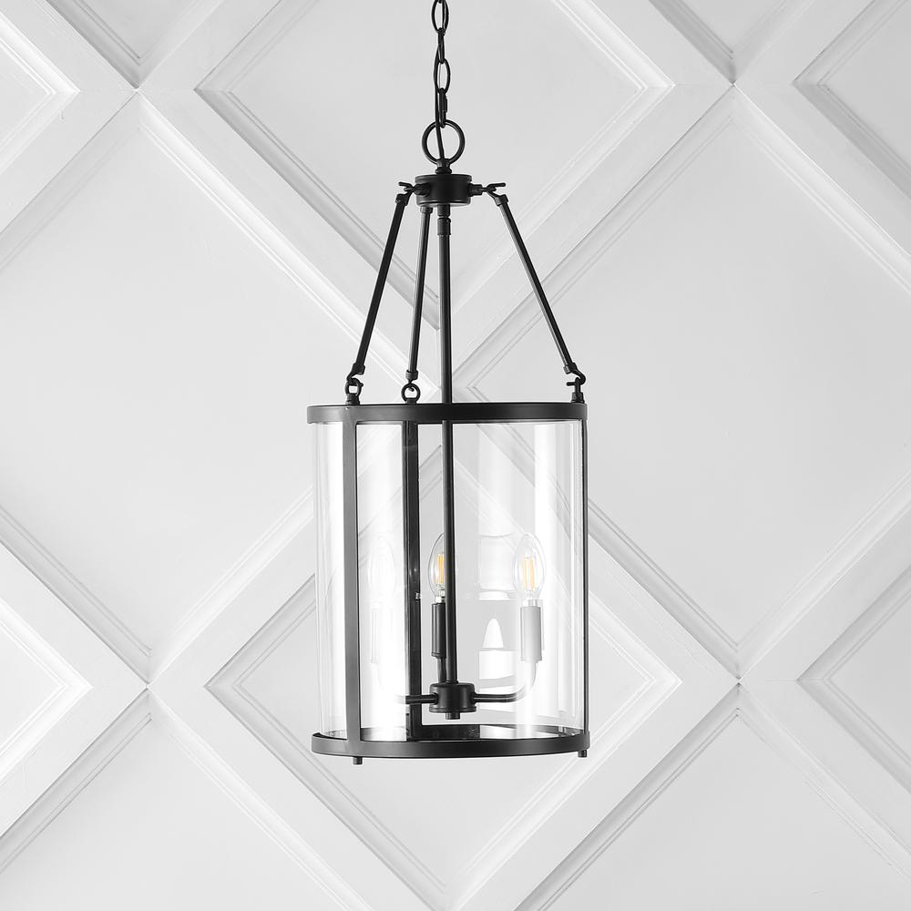 Kinsley Industrial Farmhouse Iron/Glass Led Pendant. Picture 6