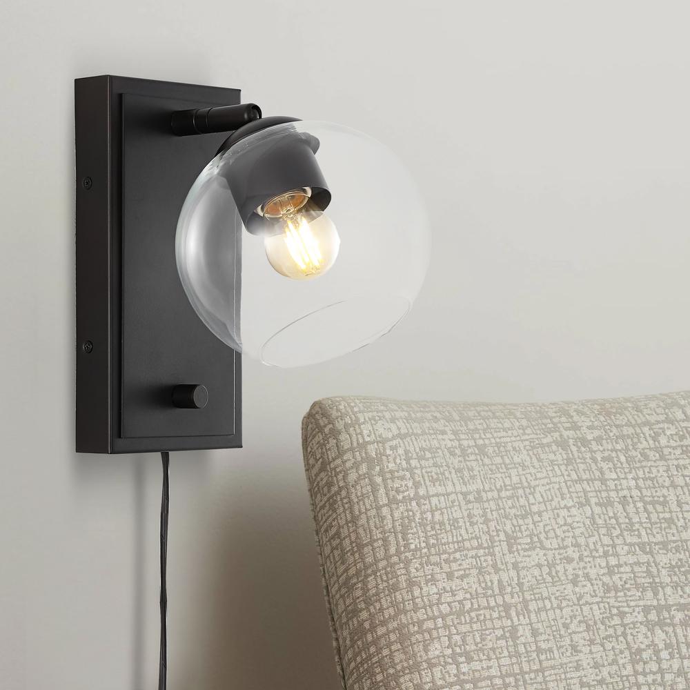 Hugo Minimalist Modern Plug In Or Hardwired Adjustable Iron LED Wall Sconce. Picture 8