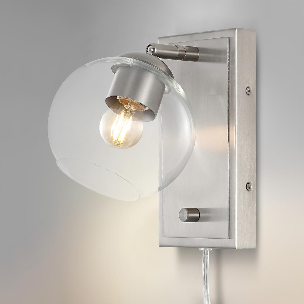 Hugo Minimalist Modern Plug In Or Hardwired Adjustable Iron LED Wall Sconce. Picture 7