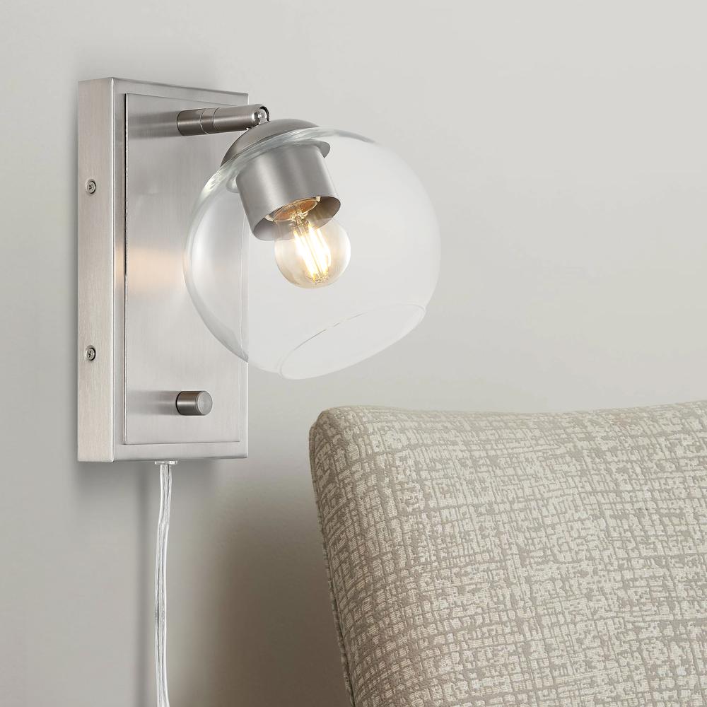 Hugo Minimalist Modern Plug In Or Hardwired Adjustable Iron LED Wall Sconce. Picture 8