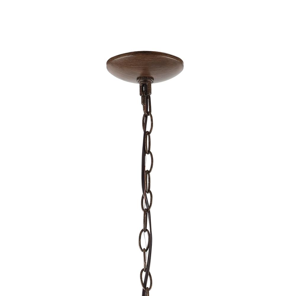 Victoria Rustic Midcentury Iron Led Chandelier. Picture 3
