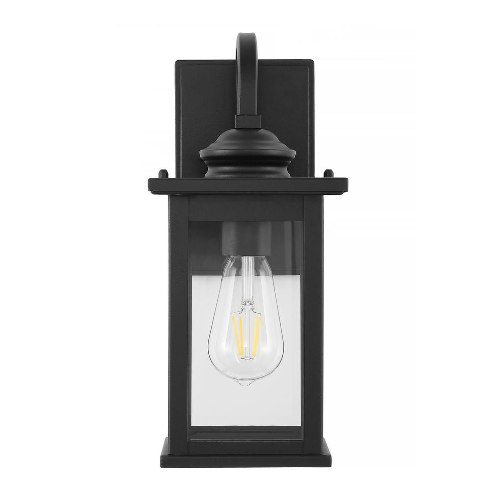 Cary Iron/Glass Traditional Modern LED Outdoor Lantern (Set of 2). Picture 2