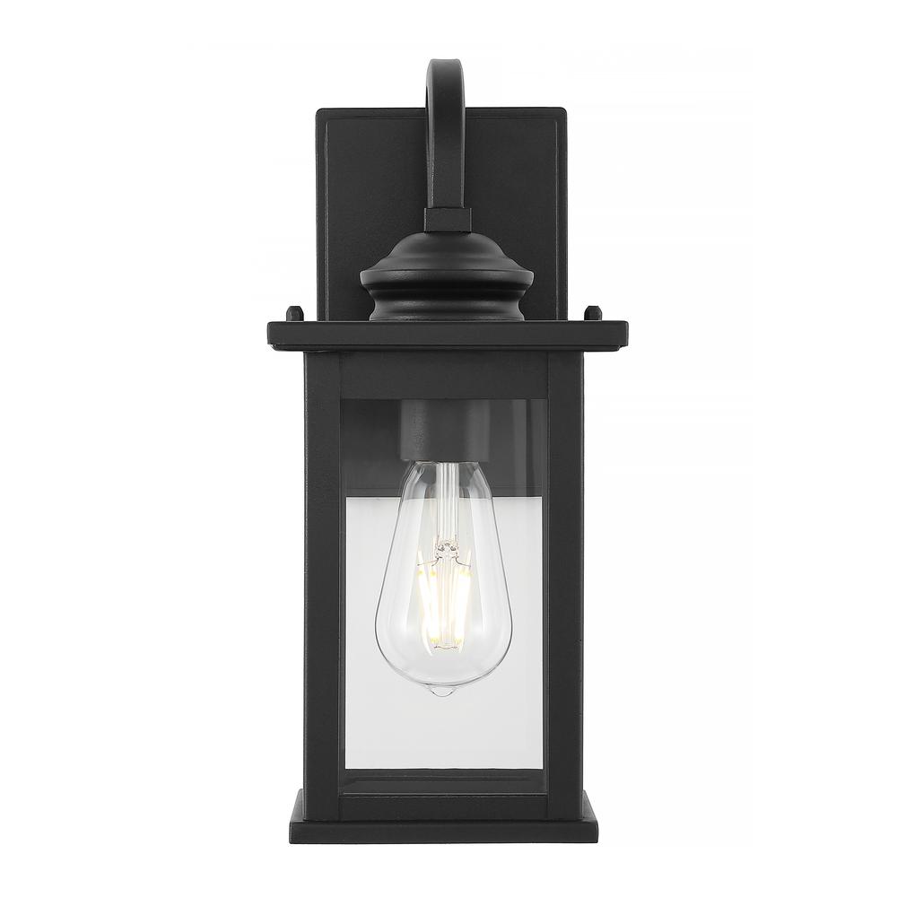 Cary Iron/Glass Traditional Modern LED Outdoor Lantern (Set of 2). Picture 1