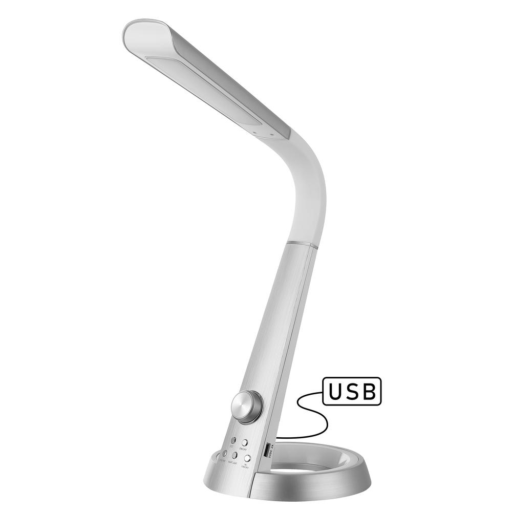 Contemporary Minimalist Adjustable Head Dimmable USB Charging LED Task Lamp. Picture 2