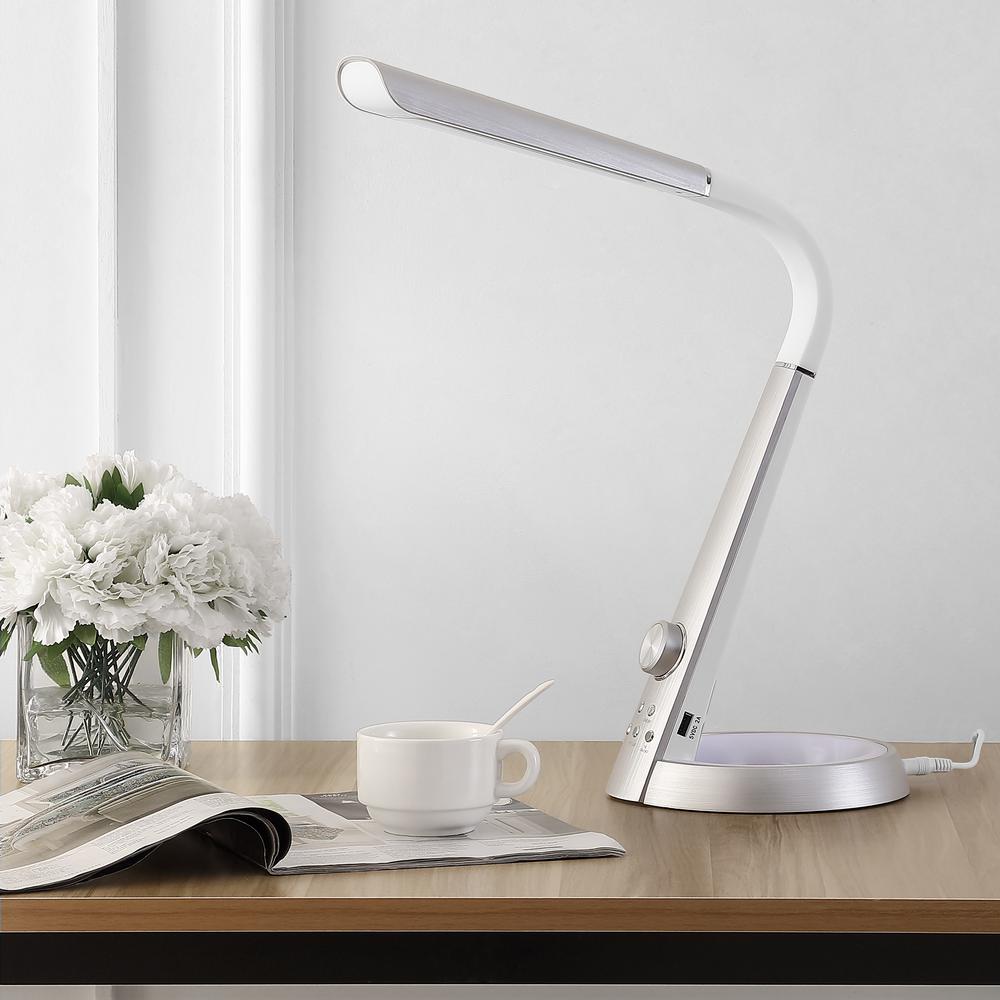 Contemporary Minimalist Adjustable Head Dimmable USB Charging LED Task Lamp. Picture 7