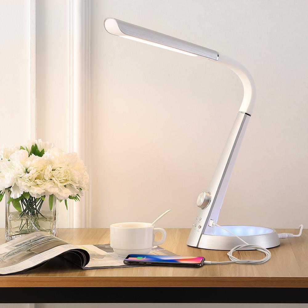 Contemporary Minimalist Adjustable Head Dimmable USB Charging LED Task Lamp. Picture 6