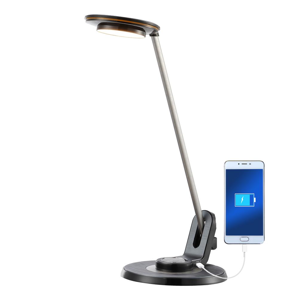 Contemporary Minimalist Adjustable Dimmable USB Charging LED Task Lamp. Picture 11