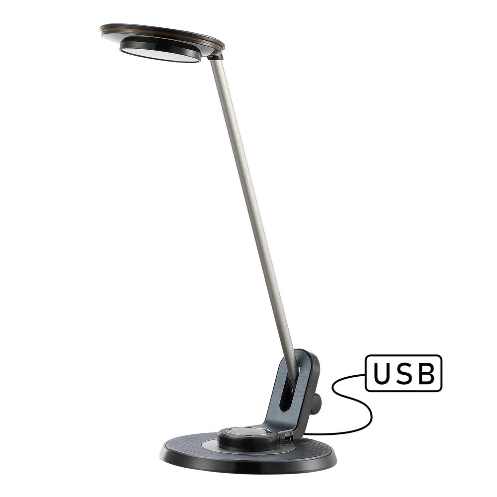 Contemporary Minimalist Adjustable Dimmable USB Charging LED Task Lamp. Picture 2