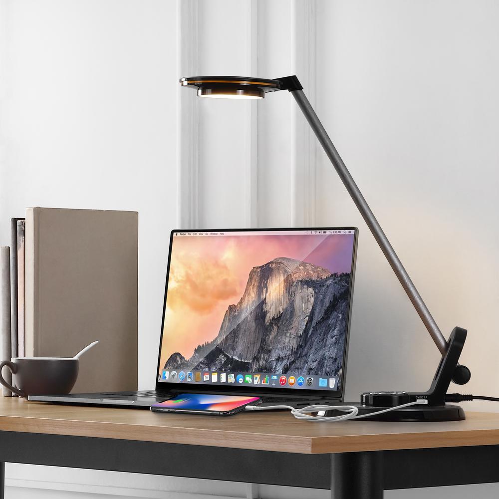 Contemporary Minimalist Adjustable Dimmable USB Charging LED Task Lamp. Picture 8