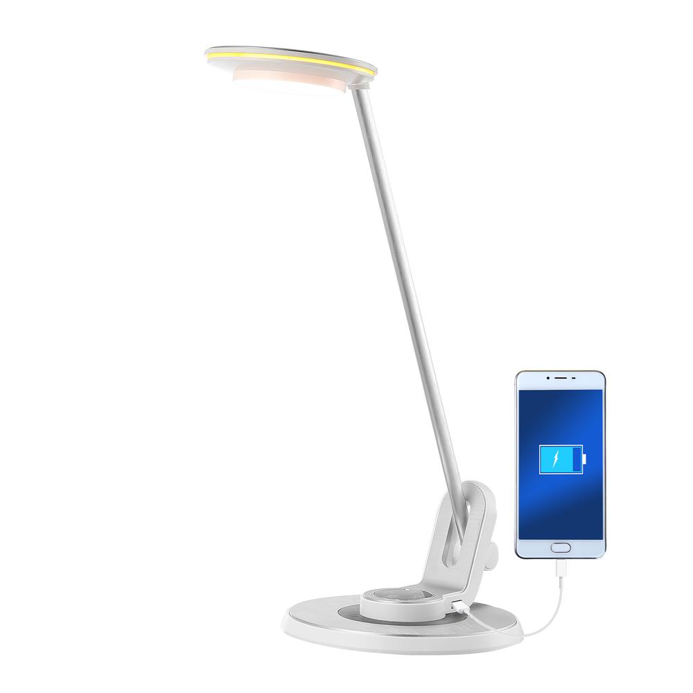 Contemporary Minimalist Adjustable Dimmable USB Charging LED Task Lamp. Picture 11