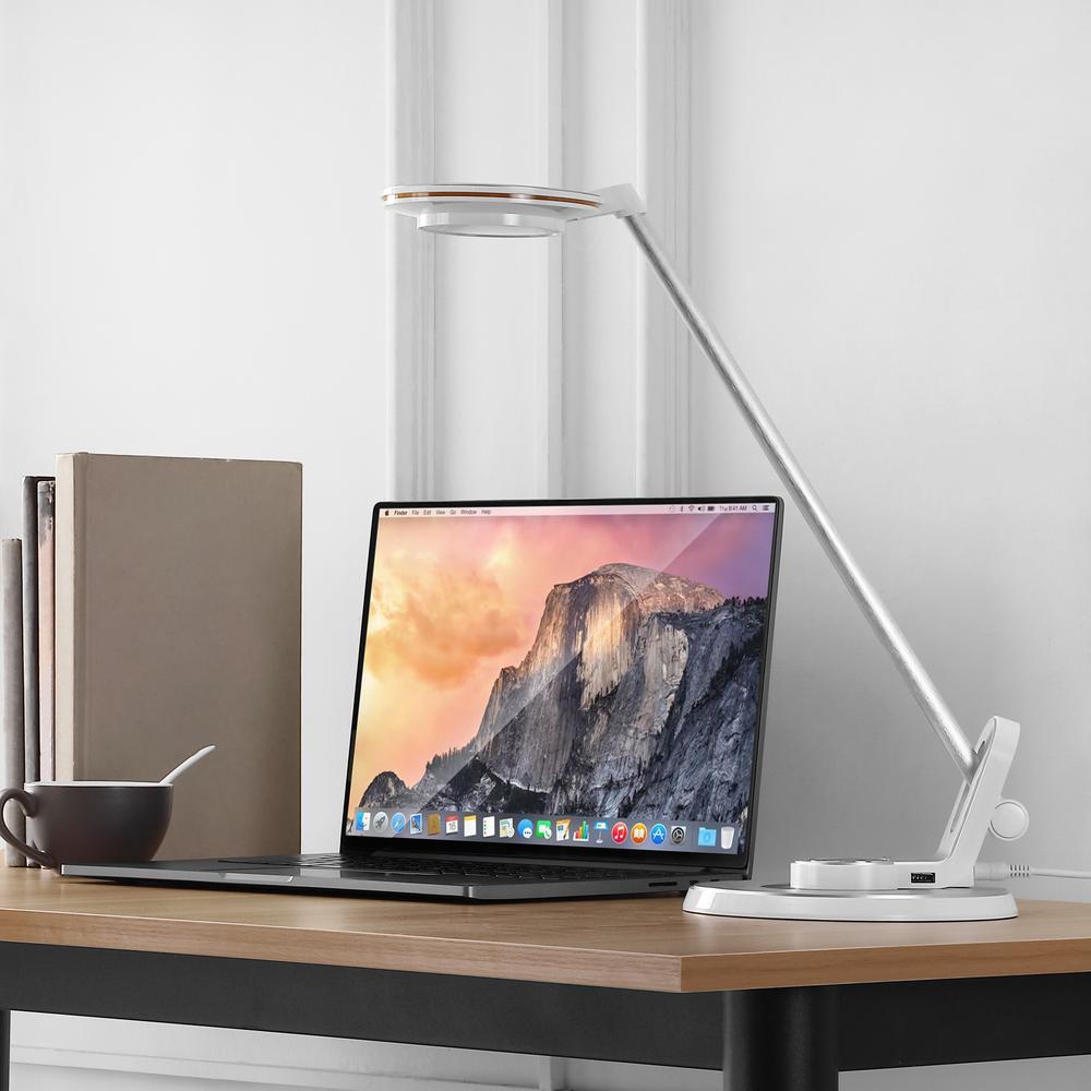 Contemporary Minimalist Adjustable Dimmable USB Charging LED Task Lamp. Picture 9