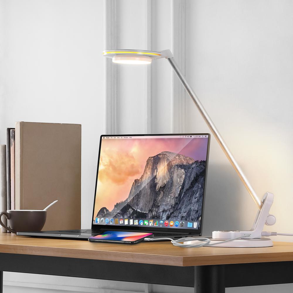 Contemporary Minimalist Adjustable Dimmable USB Charging LED Task Lamp. Picture 8