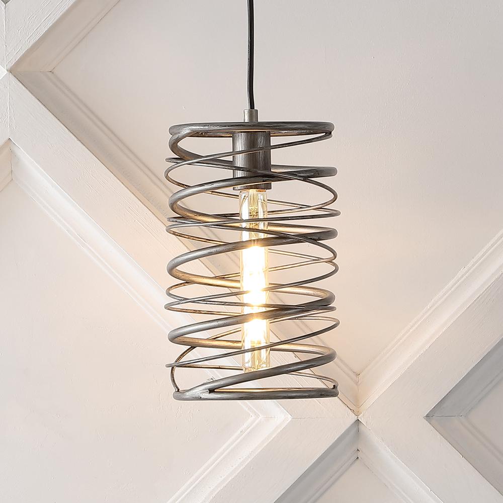 Helisa 1-Light Modern Contemporary Iron Spiral Led Pendant. Picture 6