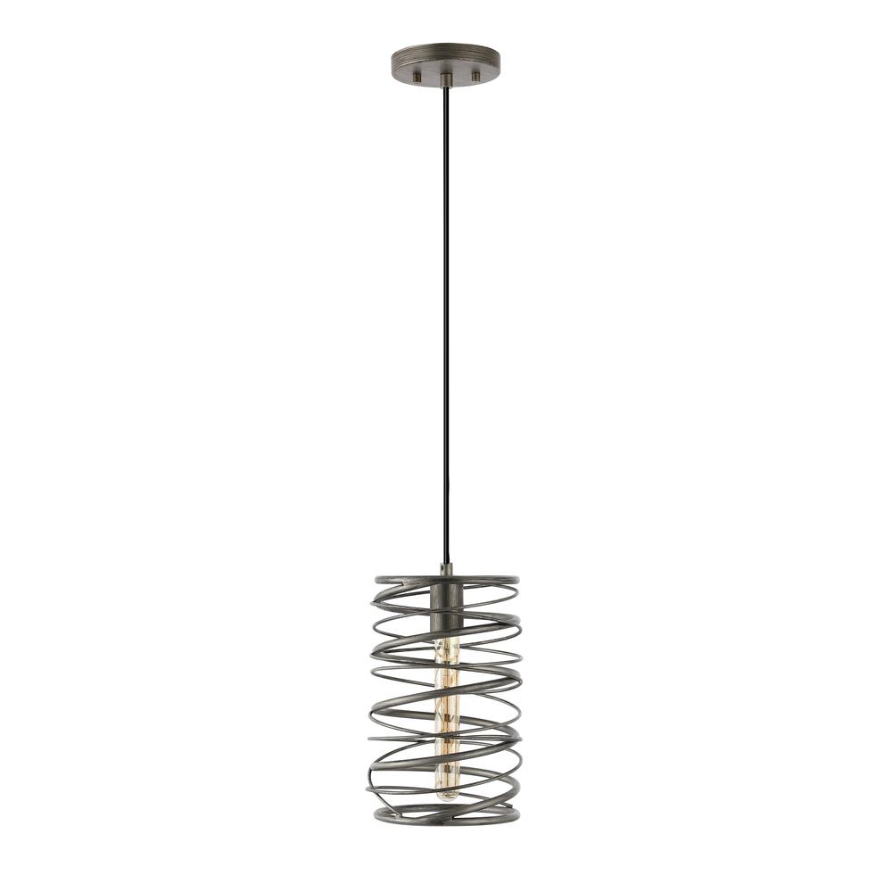 Helisa 1-Light Modern Contemporary Iron Spiral Led Pendant. Picture 1