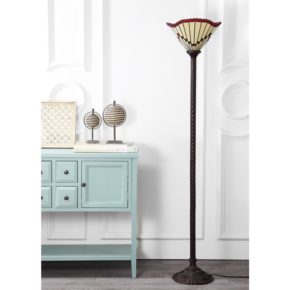 Smith Tiffany Style Torchiere Led Floor Lamp. Picture 6