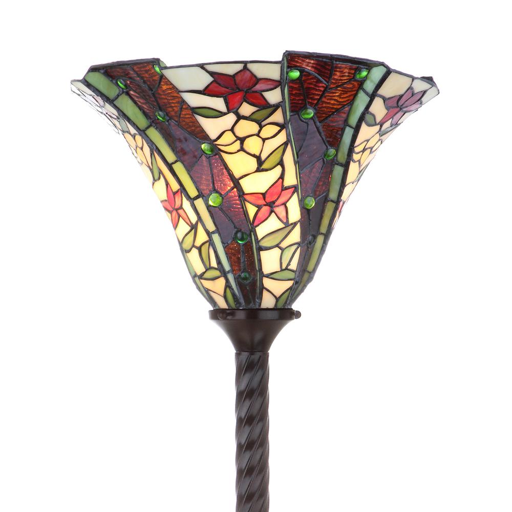 Williams Tiffany Style Torchiere LED Floor Lamp. Picture 7