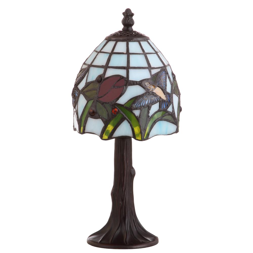Hummingbird Tiffany Style LED Table Lamp. Picture 2