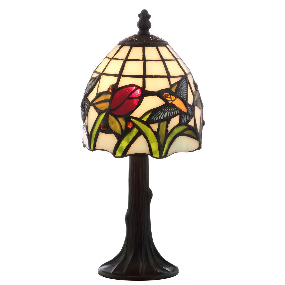 Hummingbird Tiffany Style LED Table Lamp. Picture 1