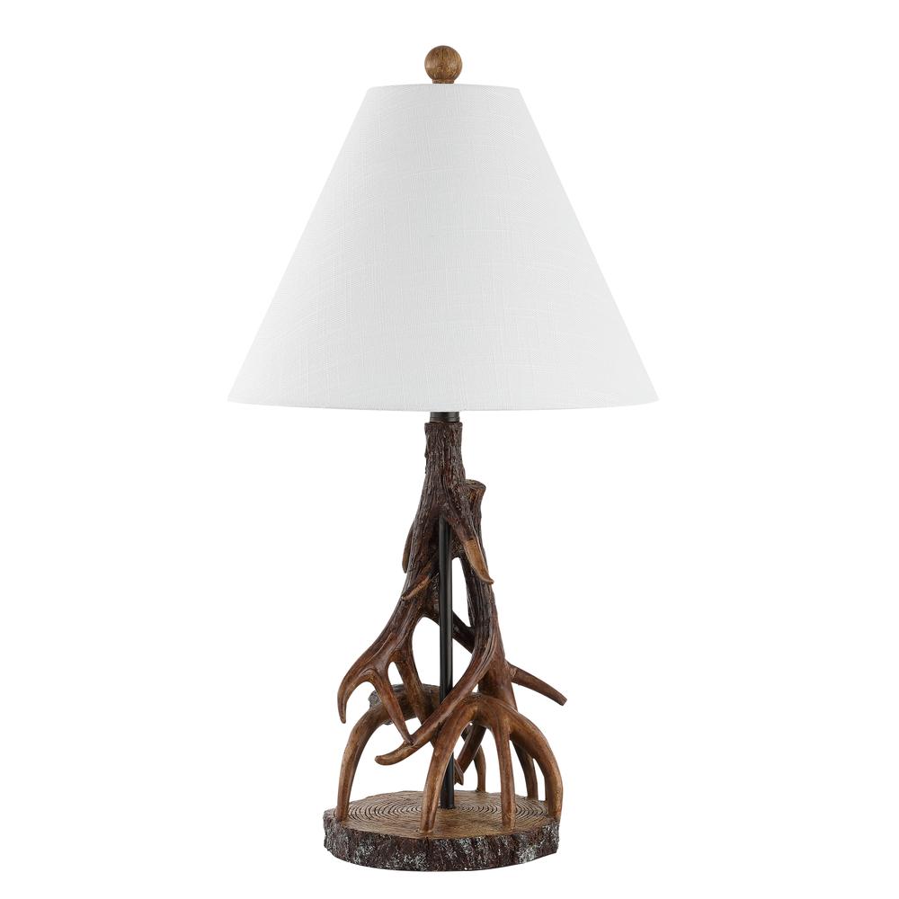 Cabell Farmhouse Rustic Iron LED Table Lamp. Picture 1