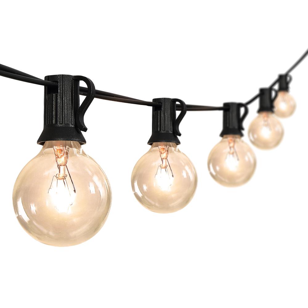 Indoor/Outdoor Rustic Incandescent G Bistro Globe Bulb String Lights. Picture 6