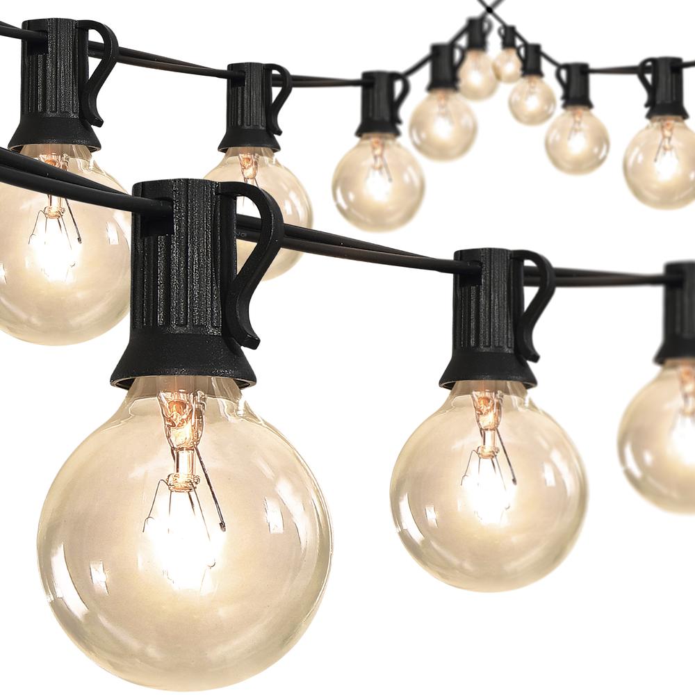 Indoor/Outdoor Rustic Incandescent G Bistro Globe Bulb String Lights. Picture 7