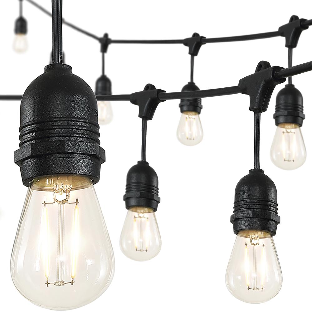 Indoor/Outdoor Rustic Industrial Led S Edison Buld String Lights. Picture 7