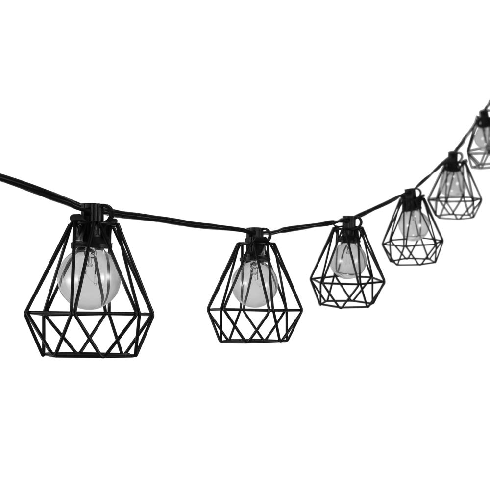 Indoor/Outdoor Transitional Incandescent G Diamond Cage String Lights. Picture 2