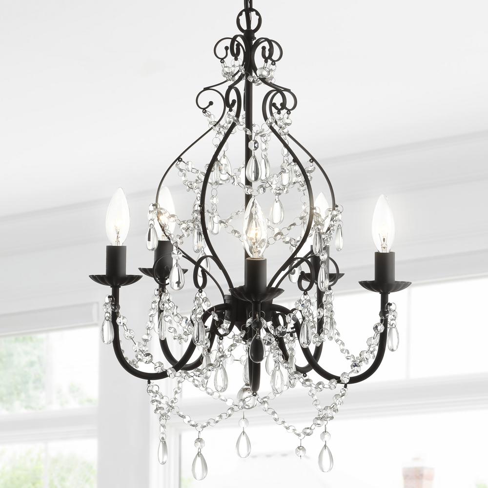 Maura Crystal/Metal LED Chandelier. Picture 13