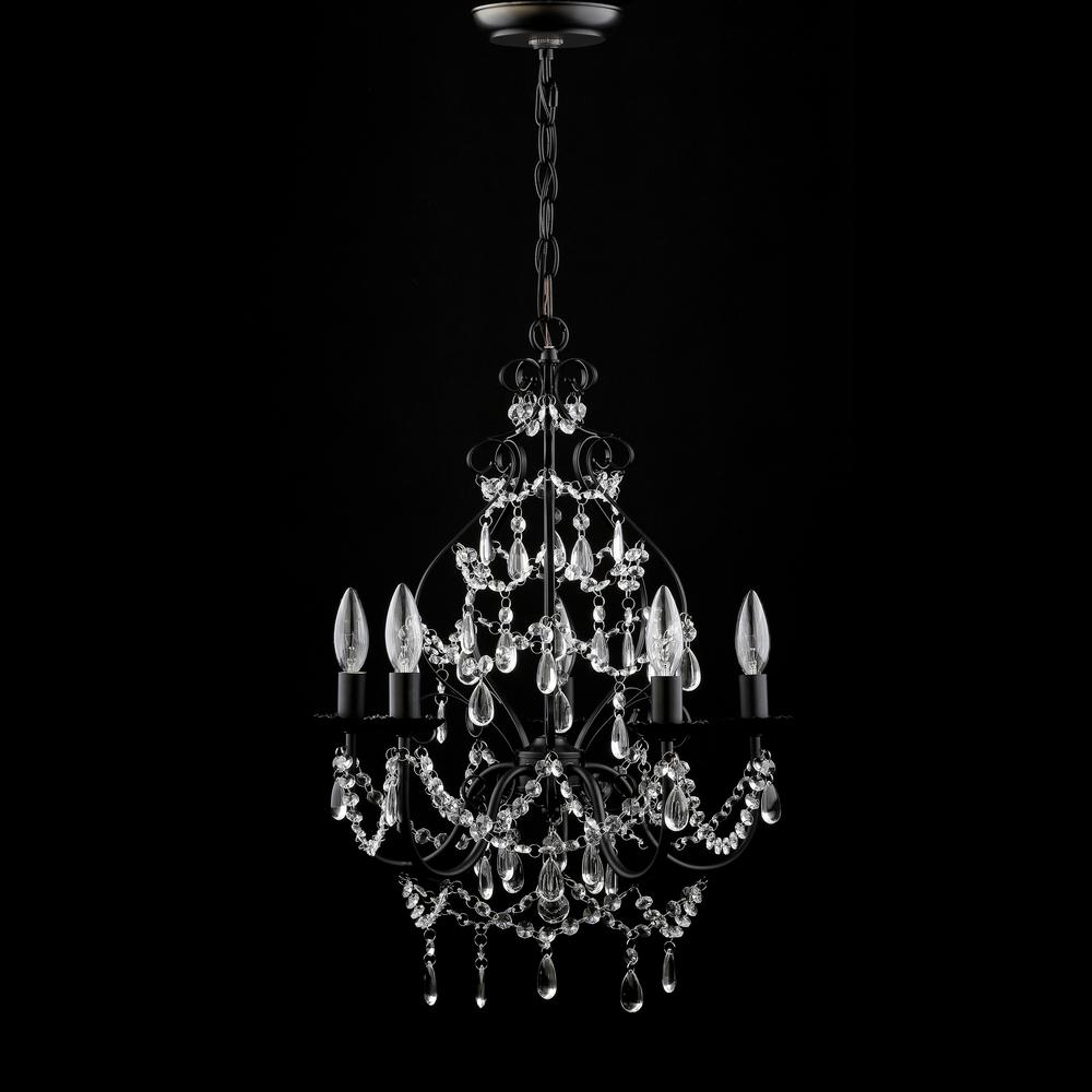 Maura Crystal/Metal LED Chandelier. Picture 4