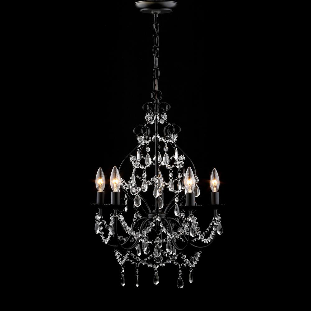 Maura Crystal/Metal LED Chandelier. Picture 3