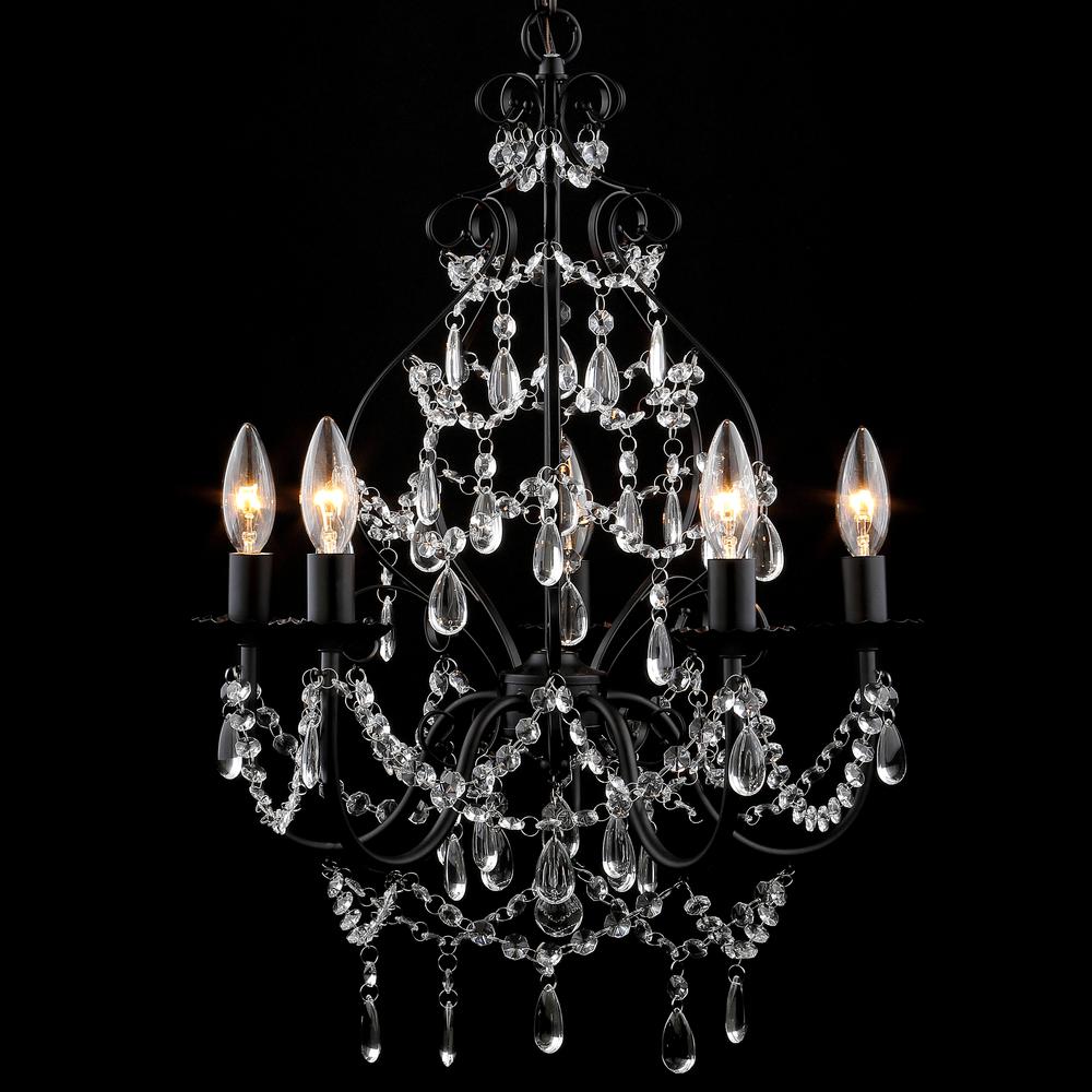 Maura Crystal/Metal LED Chandelier. Picture 7