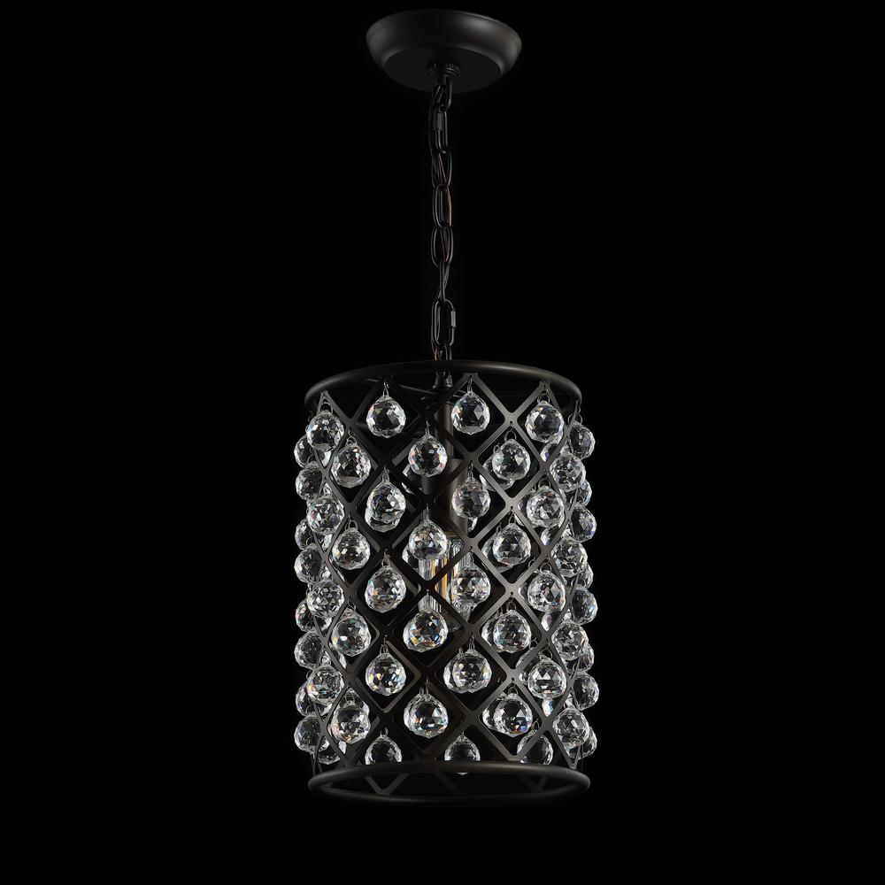 Gabrielle Crystal/Metal Led Pendant. Picture 4