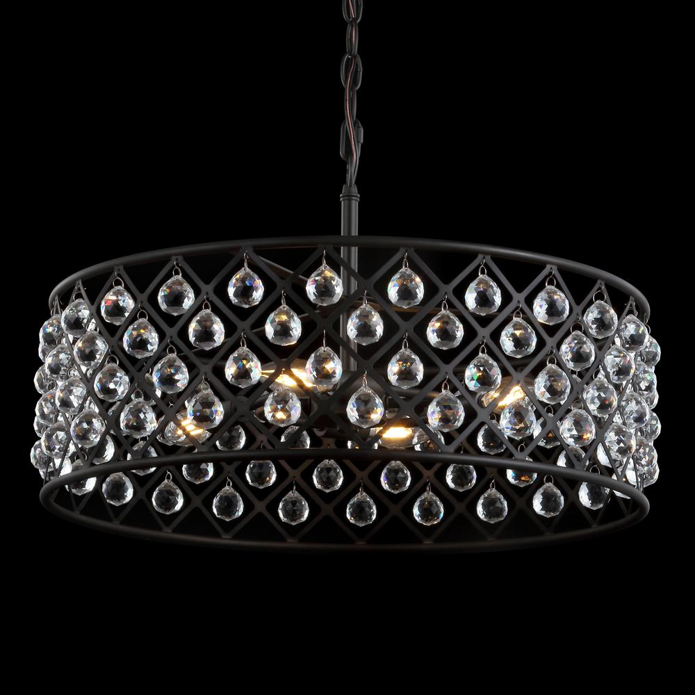 Gabrielle Crystal/Metal LED Pendant. Picture 7