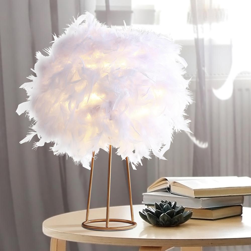 Stork Feather Metal Led Table Lamp. Picture 10