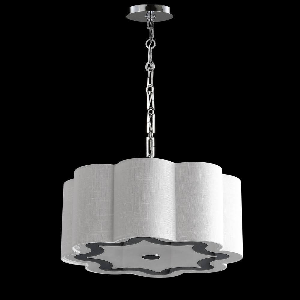 Coquille Adjustable Scalloped Shade Metal LED Pendant. Picture 4