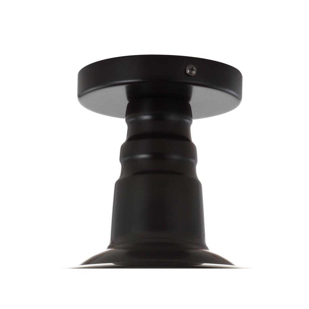 Camila Classic Industrial Indoor/Outdoor Iron Led Semi Flush Mount. Picture 4