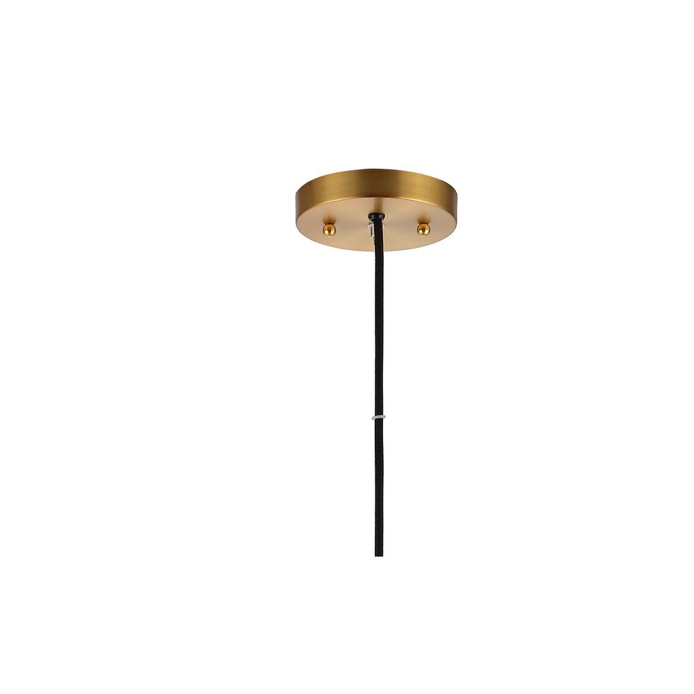 Remy Adjustable Iron/Glass Art Deco Mid Century Globe LED Pendant. Picture 4