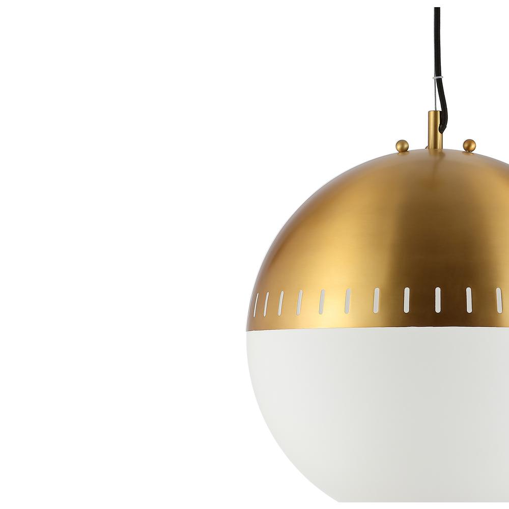 Remy Adjustable Iron/Glass Art Deco Mid Century Globe LED Pendant. Picture 3