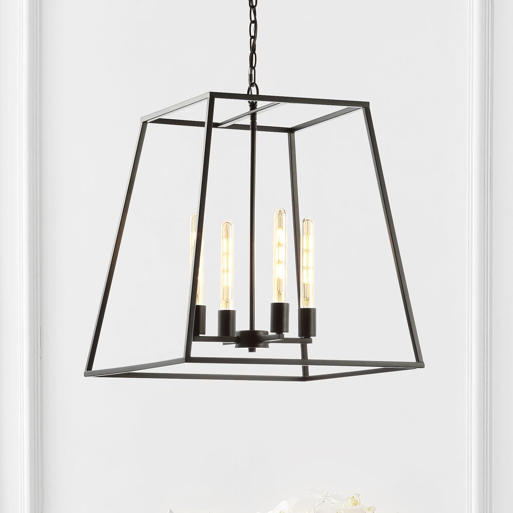 Hutson Iron Modern Angled LED Chandelier. Picture 10