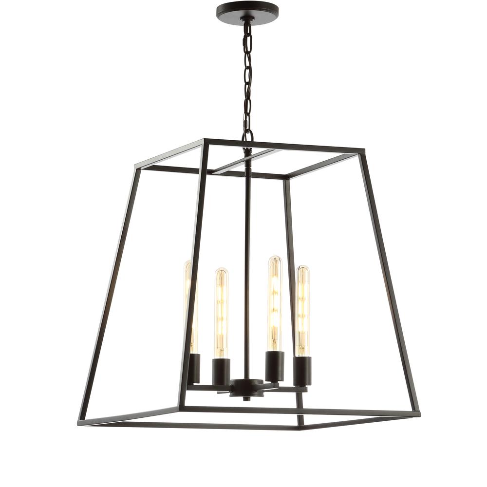 Hutson Iron Modern Angled LED Chandelier. Picture 1