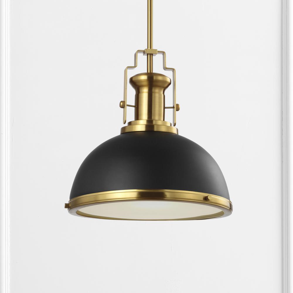 Homer Modern Industrial Iron LED Dome Pendant. Picture 6
