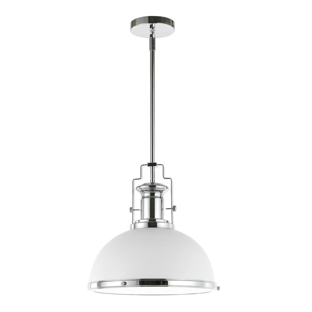 Homer Modern Industrial Iron LED Dome Pendant. Picture 1