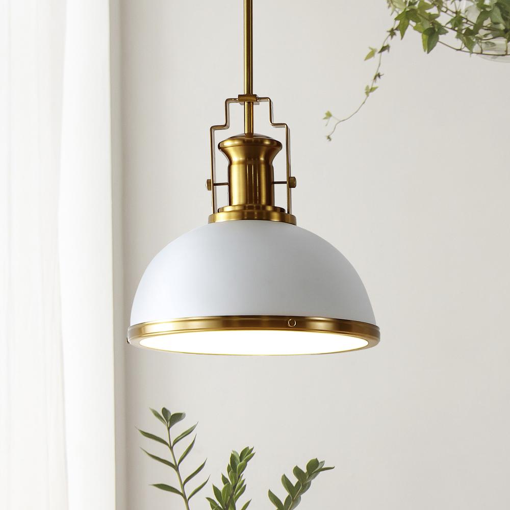 Homer Modern Industrial Iron LED Dome Pendant. Picture 7