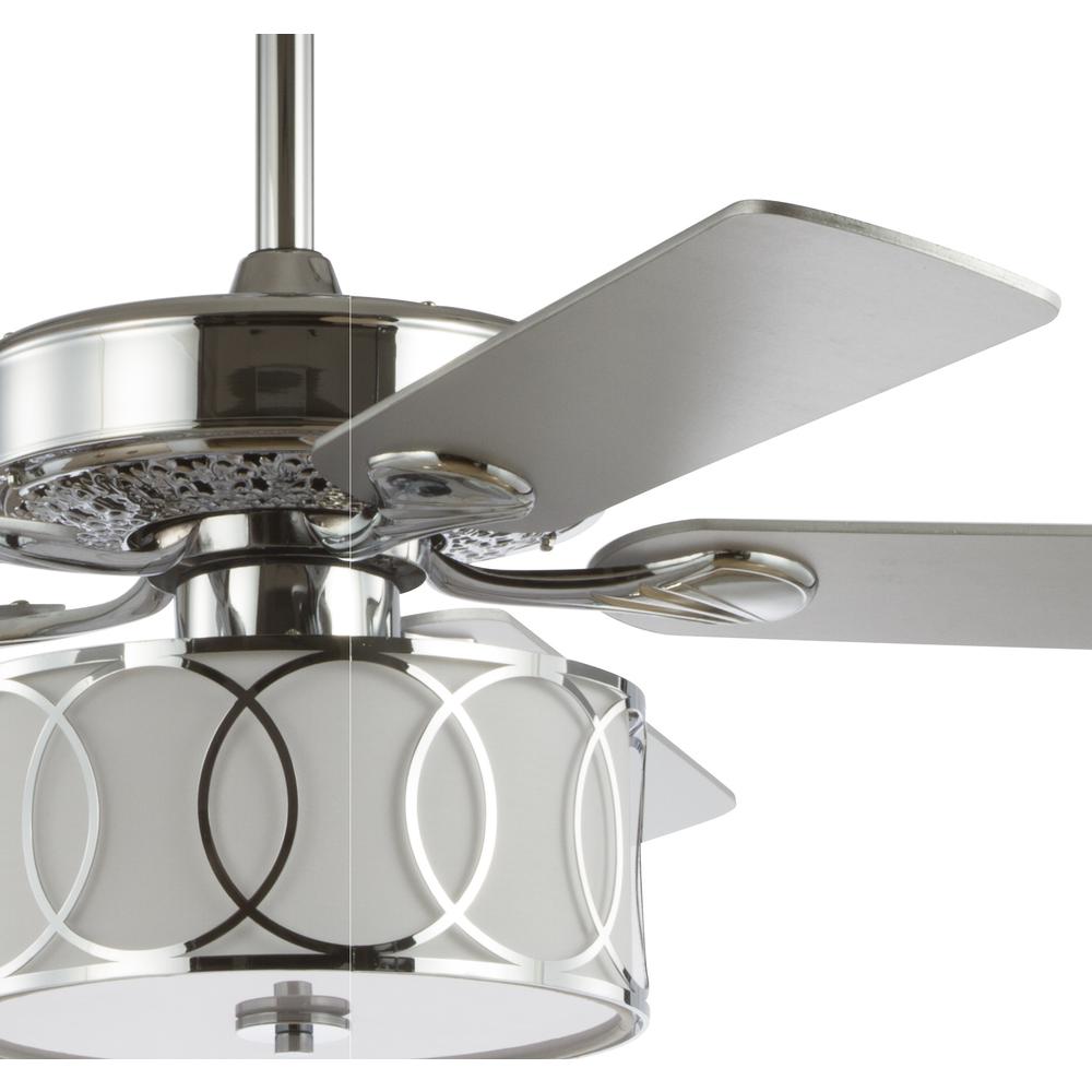 Circe Transitional Glam Drum Shade Led Ceiling Fan With Remote. Picture 3