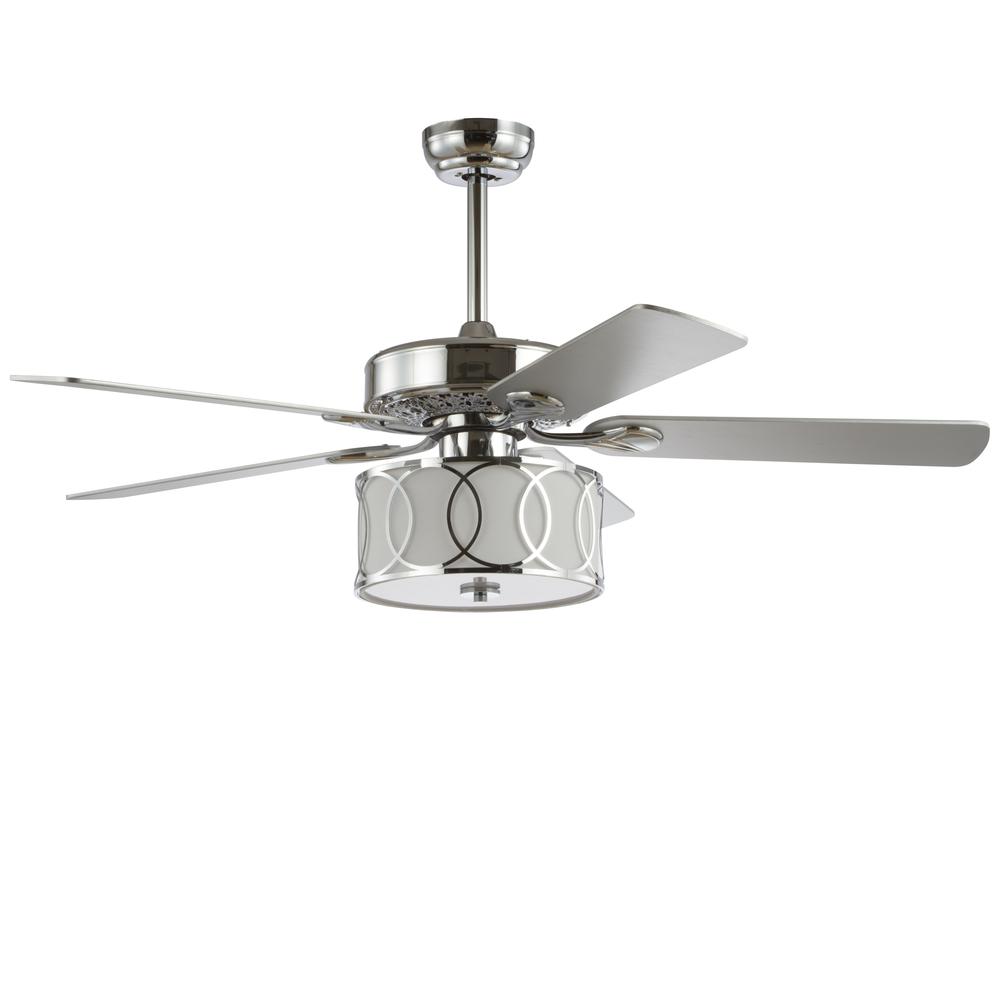 Circe Transitional Glam Drum Shade Led Ceiling Fan With Remote. Picture 2