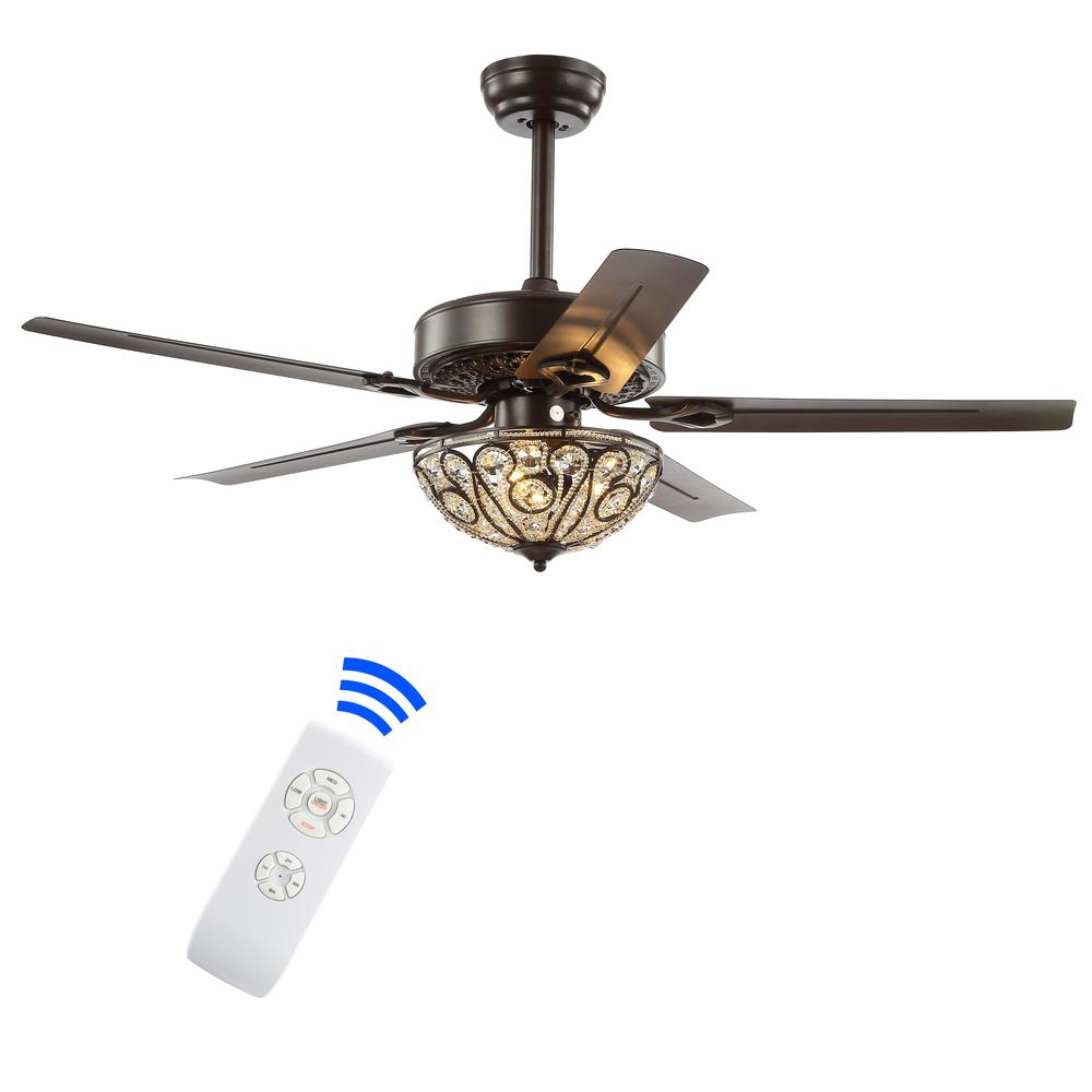 Ali Wrought Iron LED Ceiling Fan with Remote. Picture 1